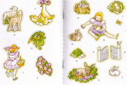 Decorating Easter Eggs Sticker Set - 33 Stickers