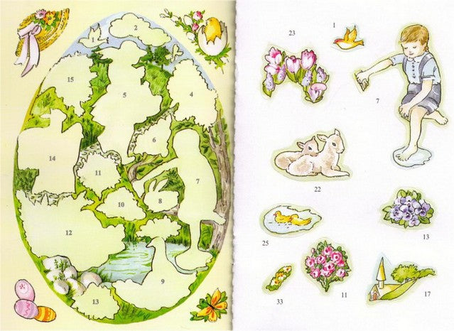 Decorating Easter Eggs Sticker Set - 33 Stickers