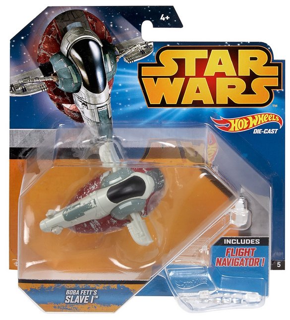 Star Wars Hot Wheels Starship Boba Fett Slave I Vehicle Die Cast Toy