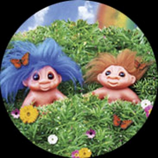 Trolls Two Trolls In Grass Button TB1864
