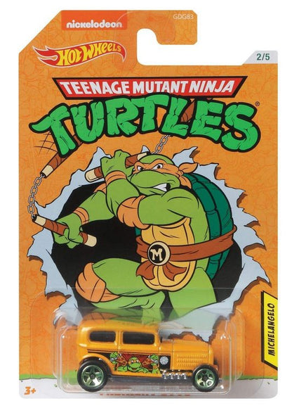 Teenage Mutant Ninja Turtles Michelangelo Midnight Otto (2020) Hot Wheels Toy Car 2/5