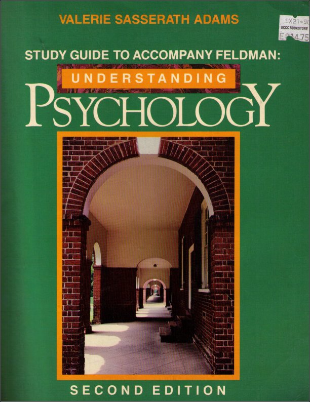 Study Guide To Acoompany Feldman Understanding Psychology Paperback Book - (Valerie Sasserath Adams)