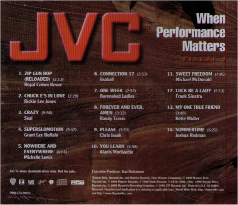 JVC When Performane Matters Volume 2 (1998) Vintage Audio CD