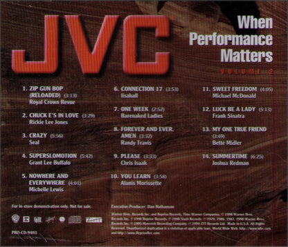 JVC When Performane Matters Volume 2 (1998) Vintage Audio CD