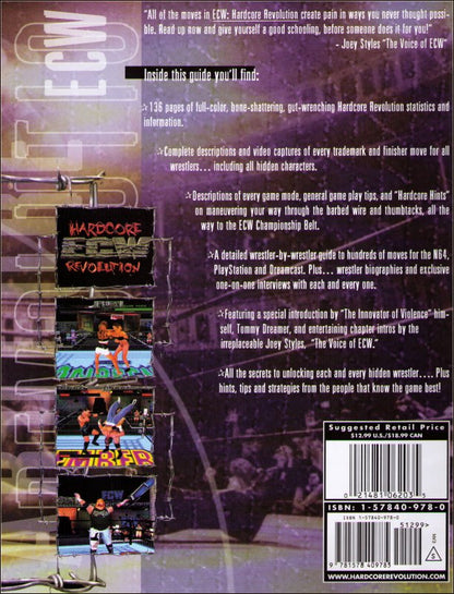 ECW Hardcore Revolution Acclaim Official Strategy Guide Book