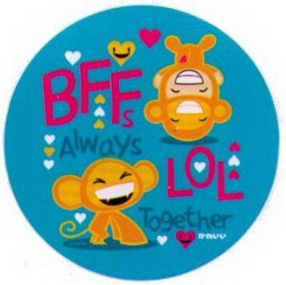 Zoodorable BFF Always LOL Together Button ZB4463
